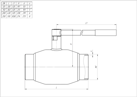 Кран шаровый LD КШЦП Gas 080.025.П/П.01. нержавеющий 12Х18Н10Т Ду80 Ру25 МПа в Липецке